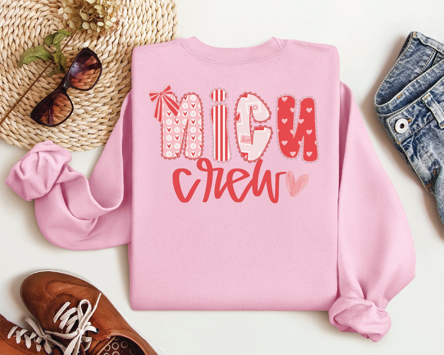 'NICU Crew - Valentine' Tee - Crewneck
