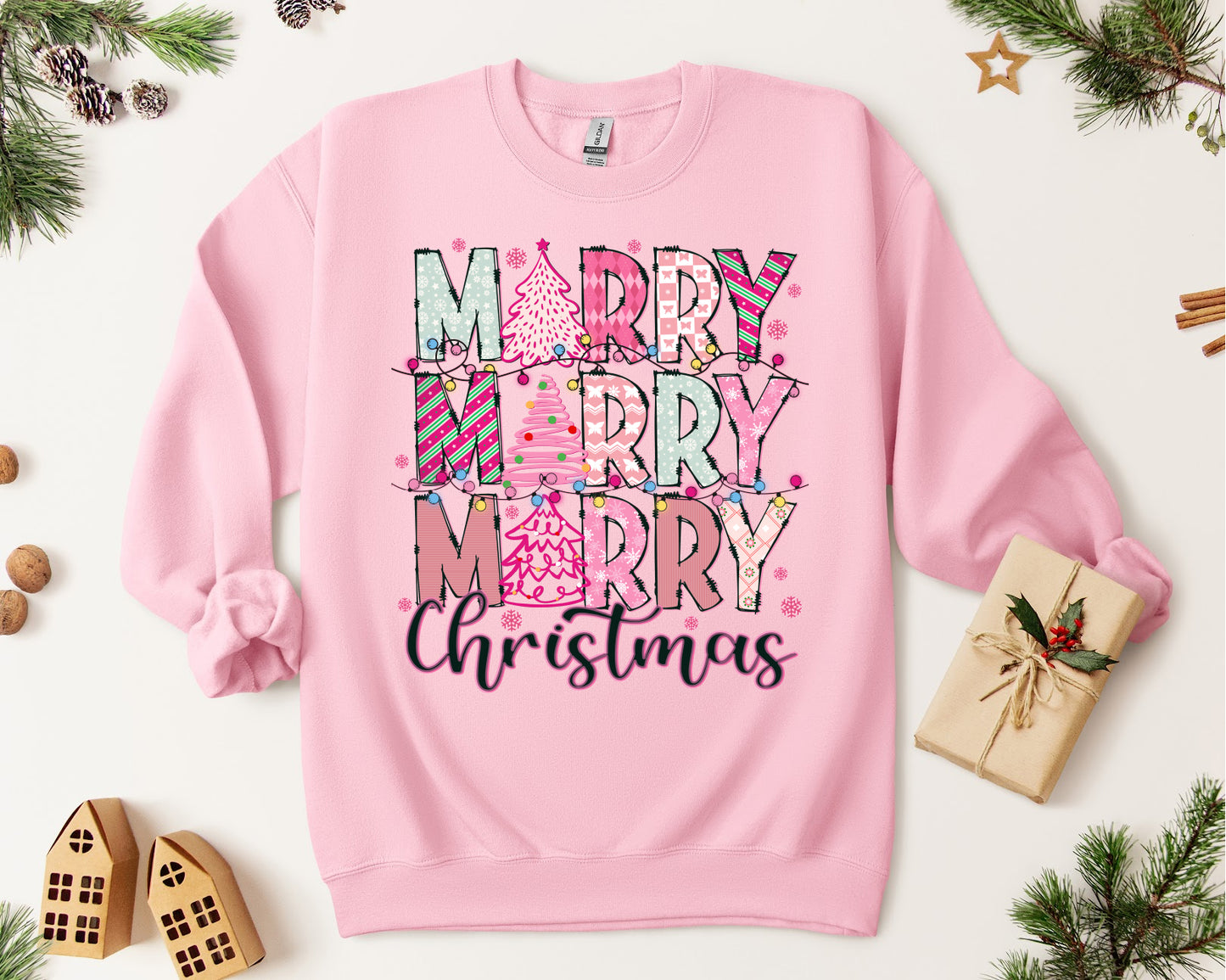 Merry Merry Merry & Pink! (Crewneck)