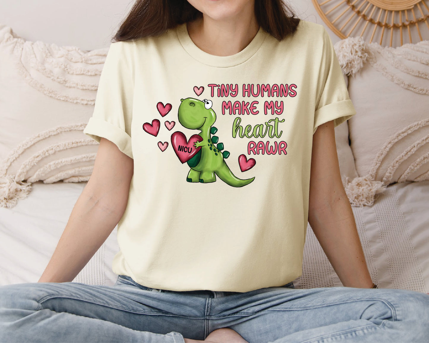 'Tiny Humans Make My Heart Rawr' - Tee